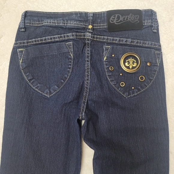 Dereon by Beyonce's Skinny Stretchy Low Rise Denim Blue Jeans in Size 2 - Picture 2 of 16